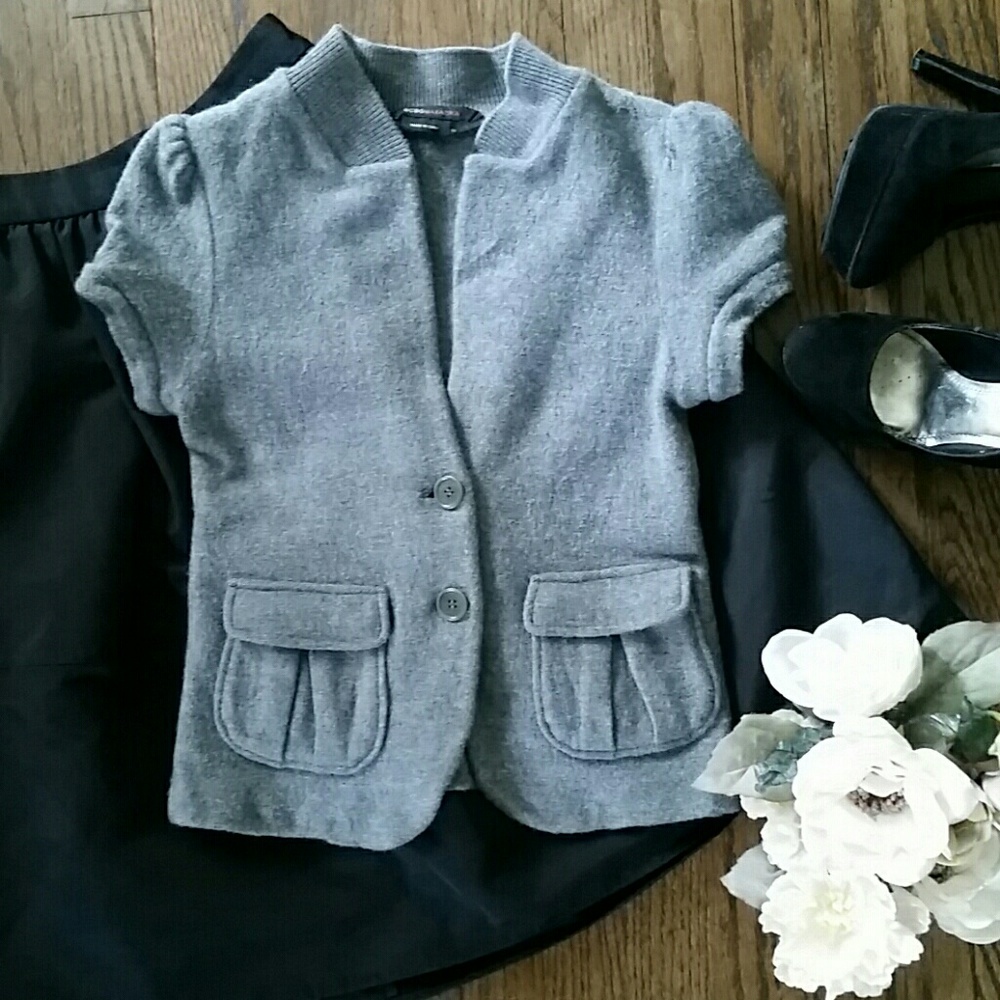 BCBG short sleeve wool jacket